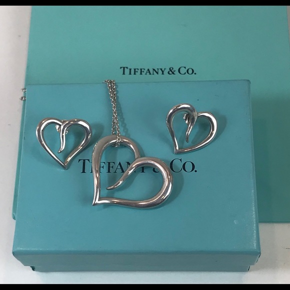 Angela Cummings Jewelry - Angela Cummings 925 Open Heart Necklace & Earrings